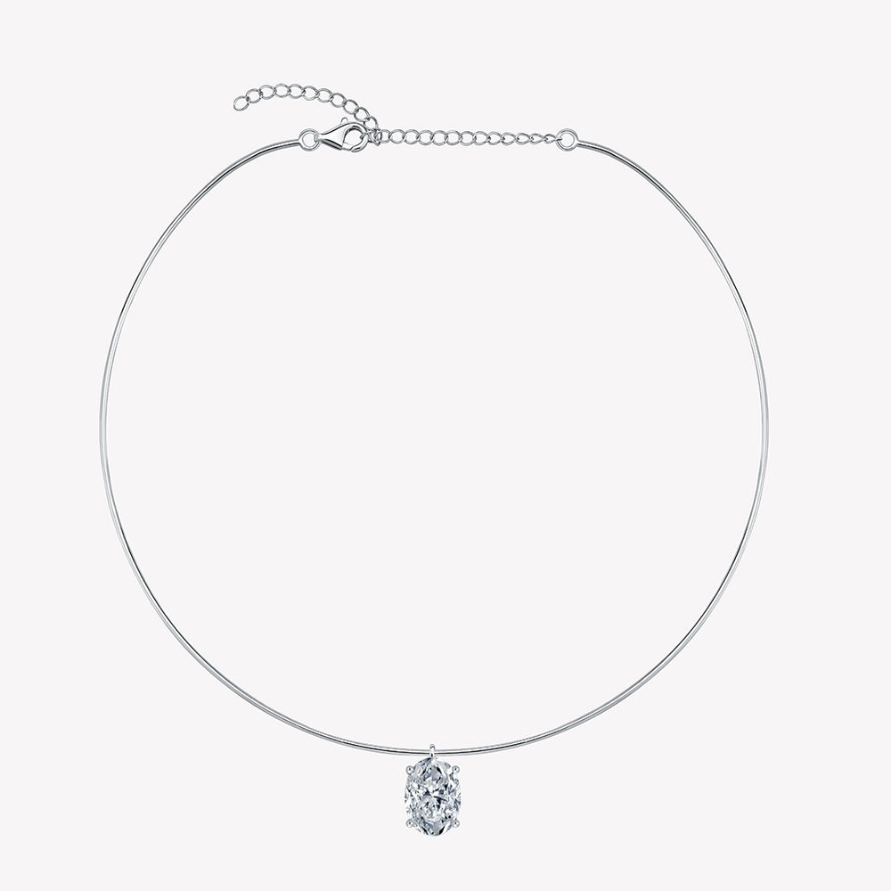 Mare Oval Mozanit Choker Kolye