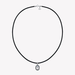 Duve Oval Taşlı İp Choker Kolye