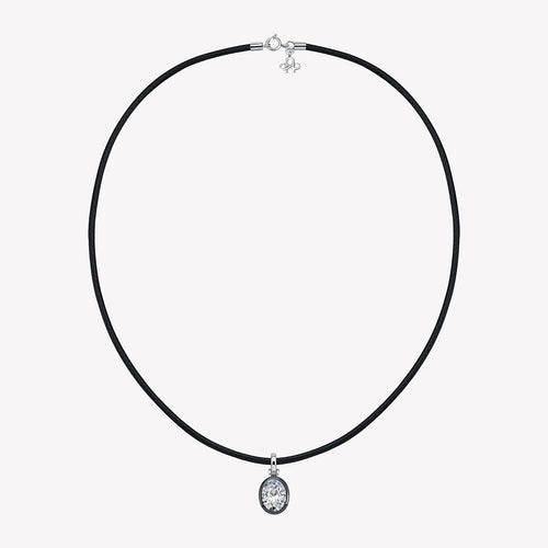 Duve Oval Taşlı İp Choker Kolye
