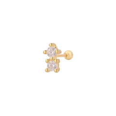 İkili Tek Taş Tragus Küpe