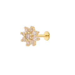 Çiçek Ortası Taş Tragus Küpe