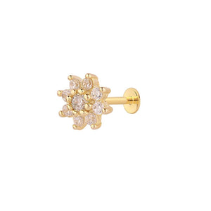 Çiçek Ortası Taş Tragus Küpe