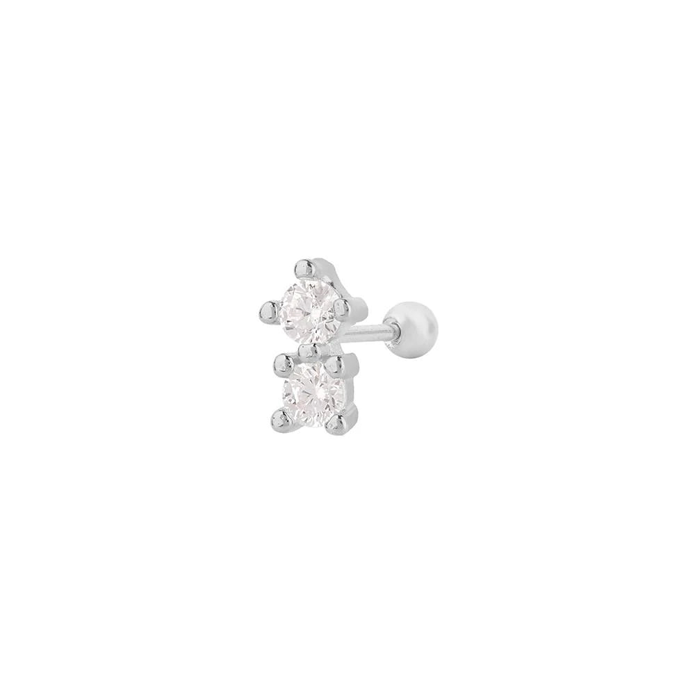 İkili Tek Taş Tragus Küpe