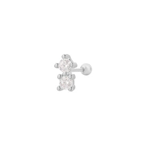 İkili Tek Taş Tragus Küpe