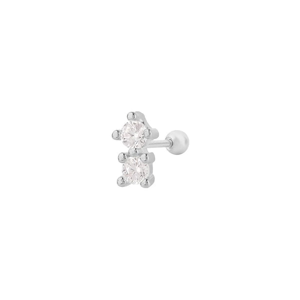 İkili Tek Taş Tragus Küpe
