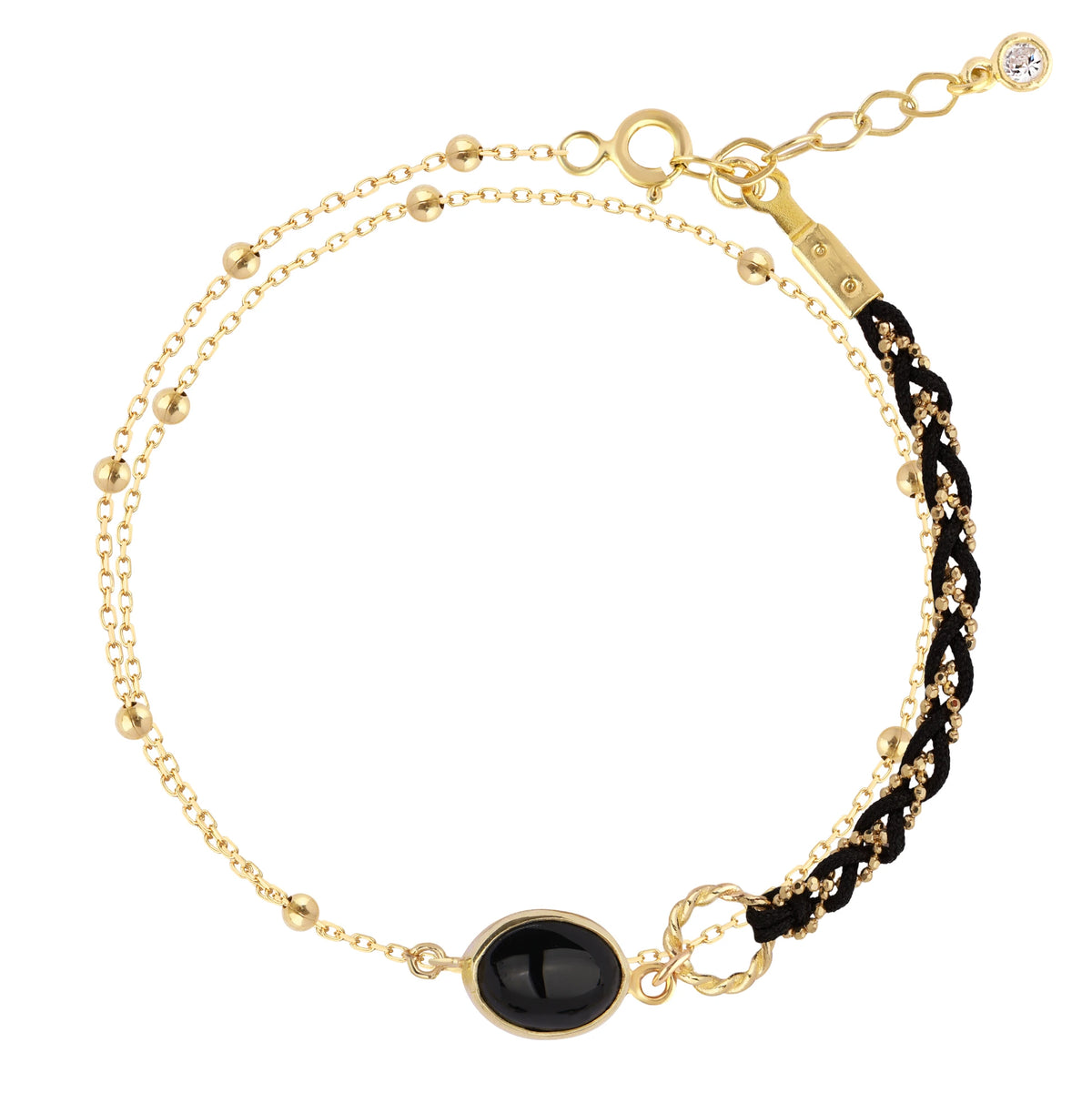 Ignis Natural Stone-set Silver Bracelet