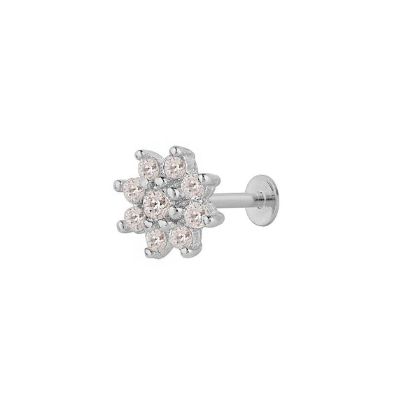 Çiçek Ortası Taş Tragus Küpe